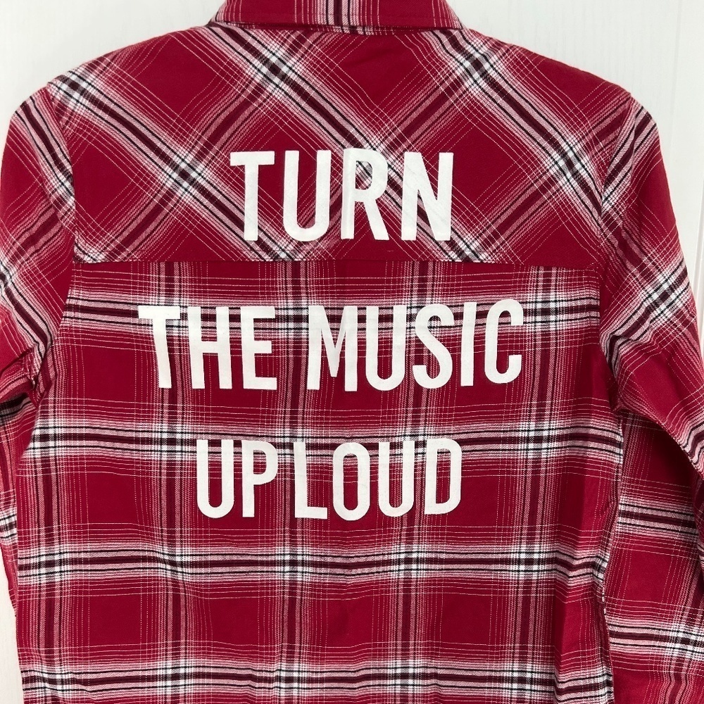 Boys shirt, size 11-12, red plaid, mangoon teen, brand new no tags